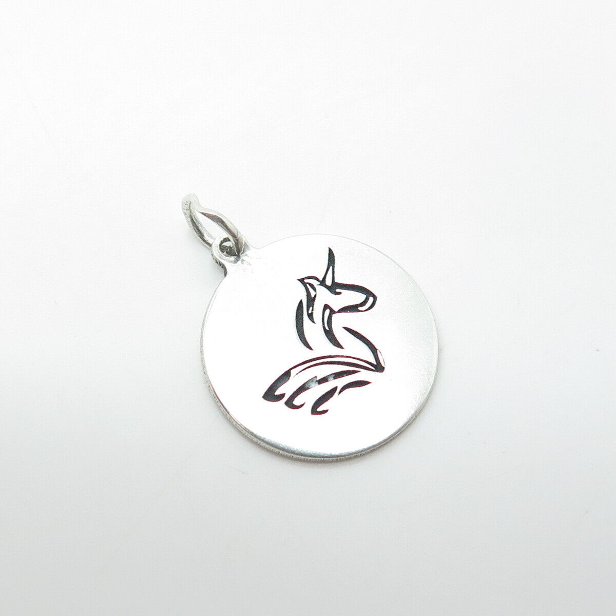 TWO IN TOWN 925 Sterling Silver USA Unicorn Charm Pendant