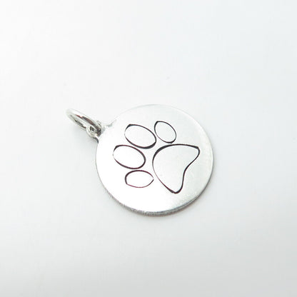 TWO IN TOWN 925 Sterling Silver USA Paw Charm Pendant