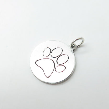 TWO IN TOWN 925 Sterling Silver USA Paw Charm Pendant