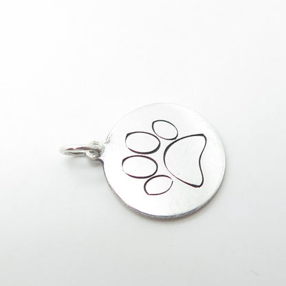 TWO IN TOWN 925 Sterling Silver USA Paw Charm Pendant