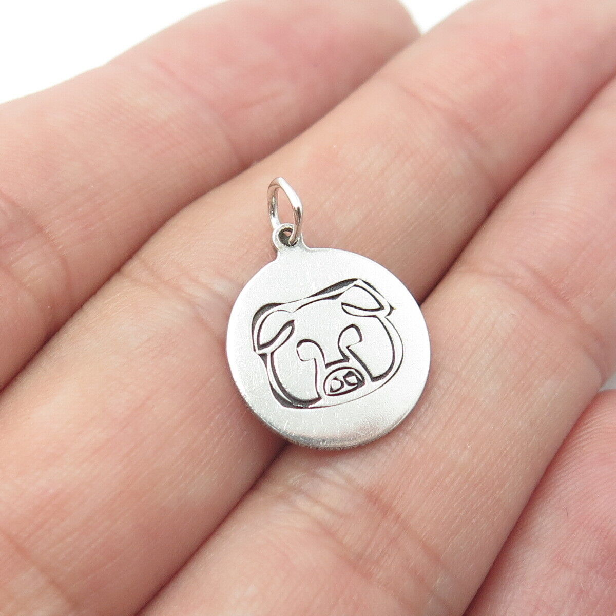 TWO IN TOWN 925 Sterling Silver USA Bear Charm Pendant