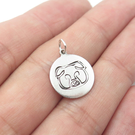 TWO IN TOWN 925 Sterling Silver USA Bear Charm Pendant