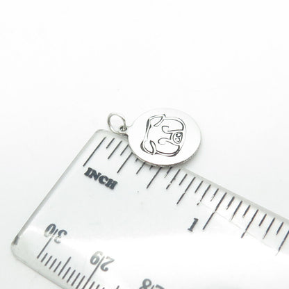 TWO IN TOWN 925 Sterling Silver USA Bear Charm Pendant