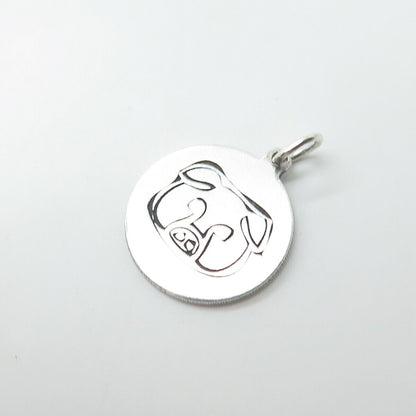 TWO IN TOWN 925 Sterling Silver USA Bear Charm Pendant