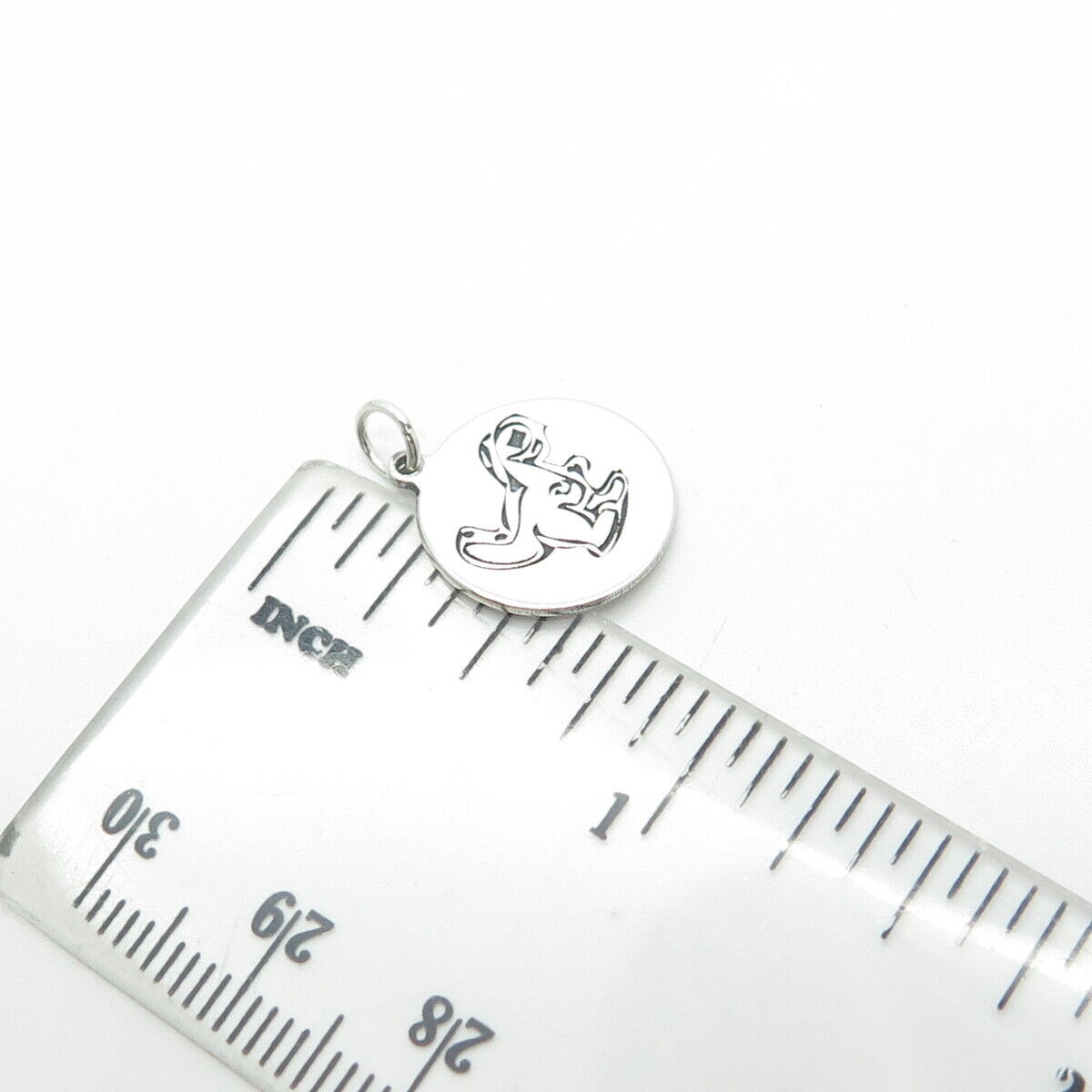 TWO IN TOWN 925 Sterling Silver USA Dinosaur Charm Pendant