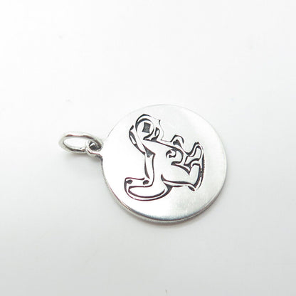 TWO IN TOWN 925 Sterling Silver USA Dinosaur Charm Pendant