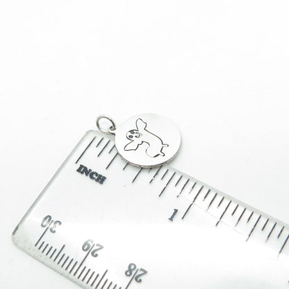 TWO IN TOWN 925 Sterling Silver USA Ghost Charm Pendant