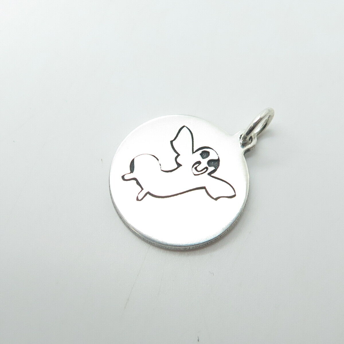 TWO IN TOWN 925 Sterling Silver USA Ghost Charm Pendant