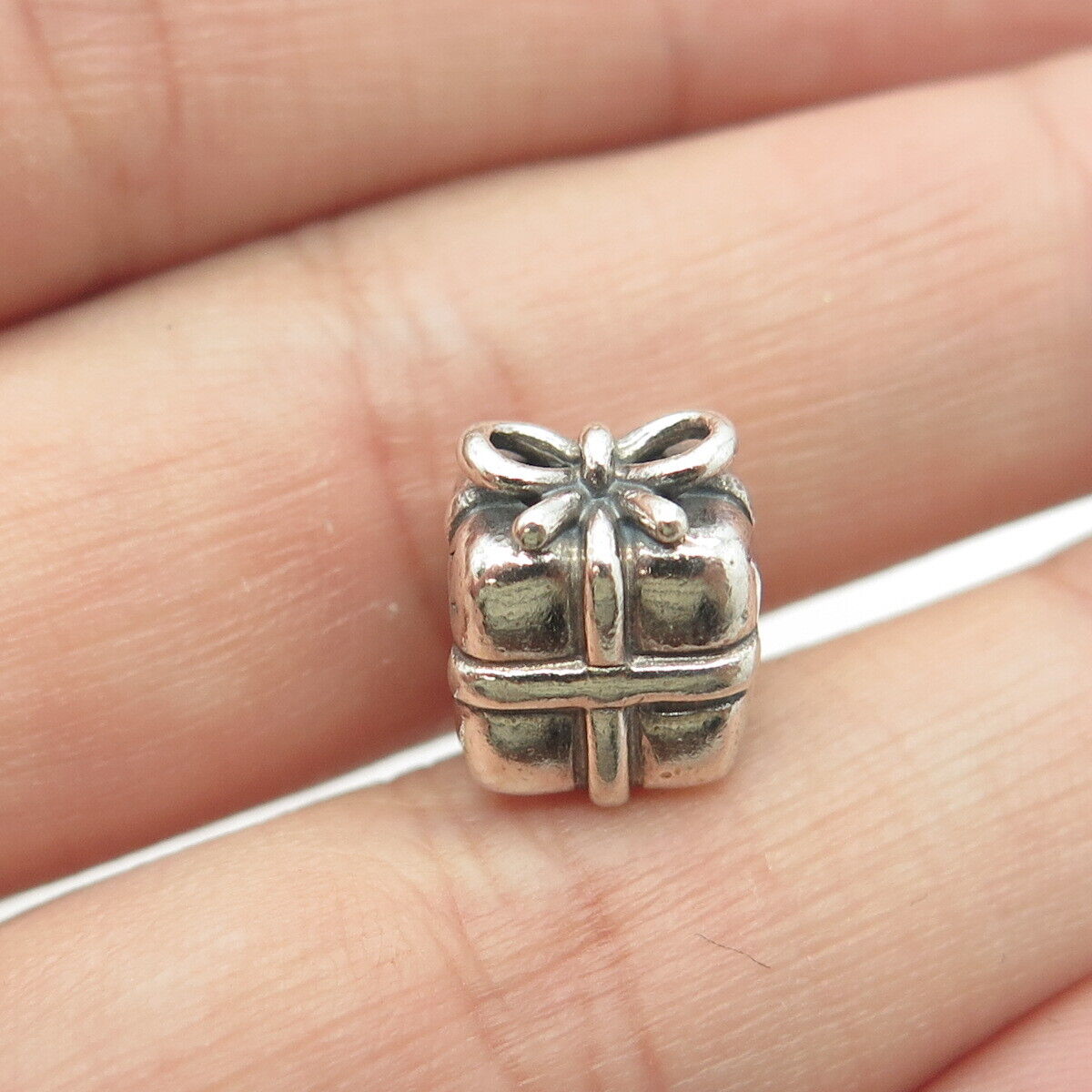 PANDORA 925 Sterling Silver Present Box Bead Charm