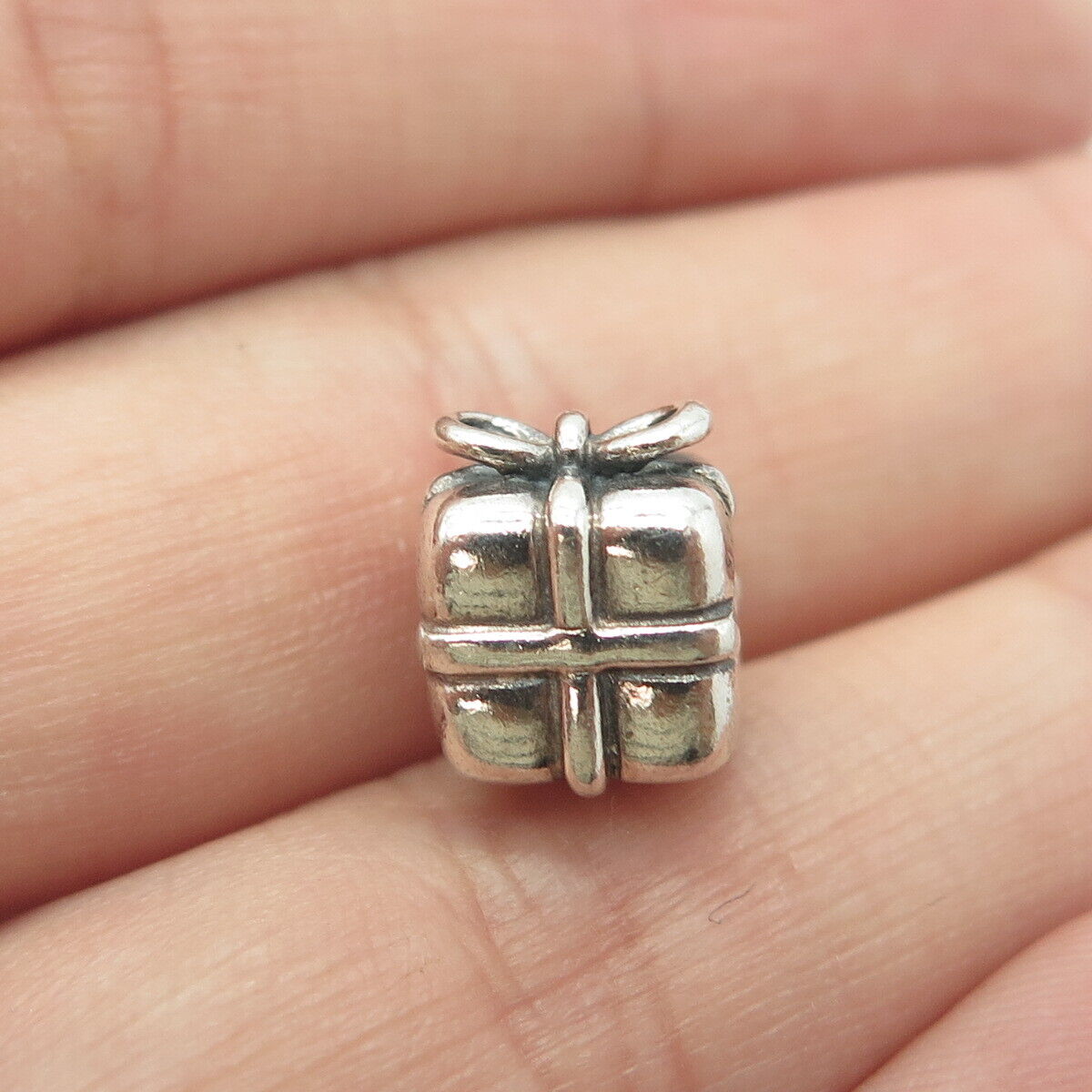 PANDORA 925 Sterling Silver Present Box Bead Charm