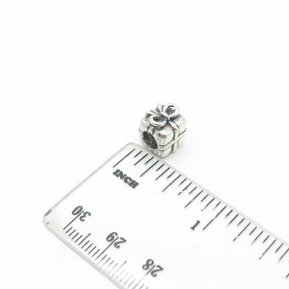 PANDORA 925 Sterling Silver Present Box Bead Charm