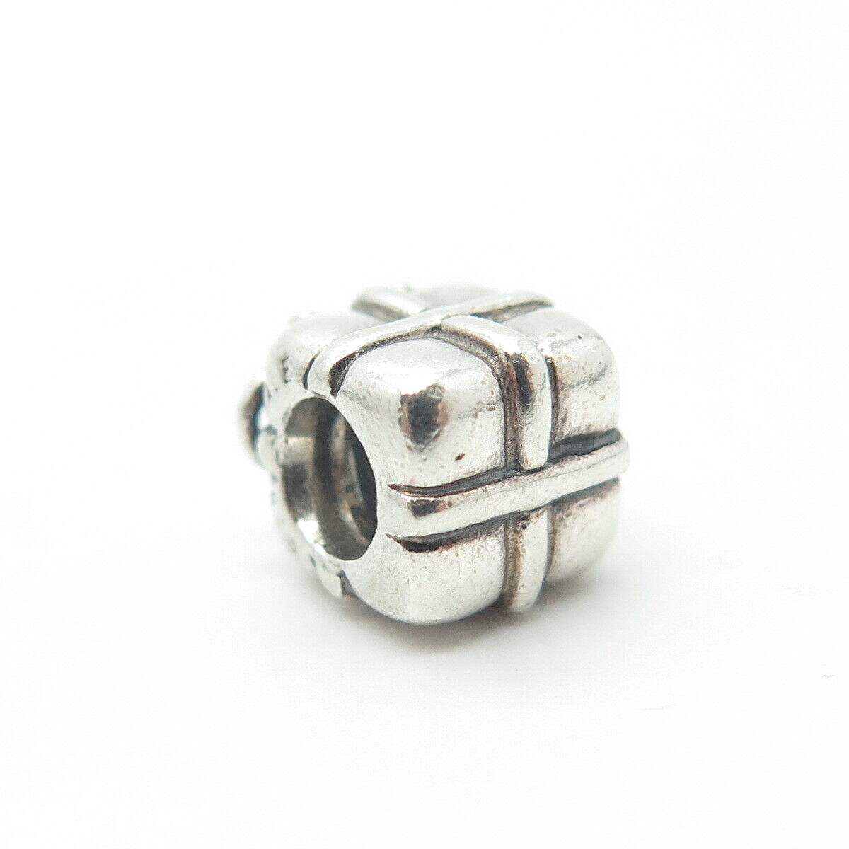 PANDORA 925 Sterling Silver Present Box Bead Charm