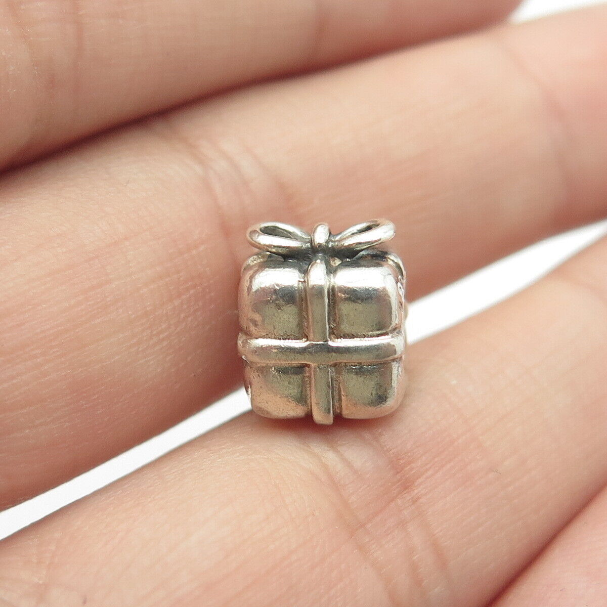 PANDORA 925 Sterling Silver Present Box Bead Charm