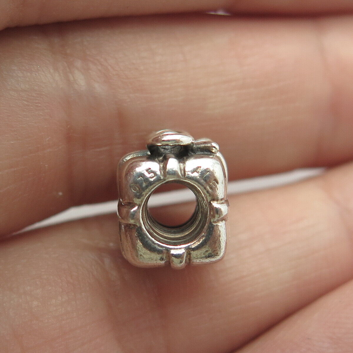 PANDORA 925 Sterling Silver Present Box Bead Charm