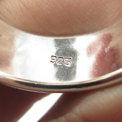 925 Sterling Silver Vintage Woven Rope Rotating Band Ring Size 11.25