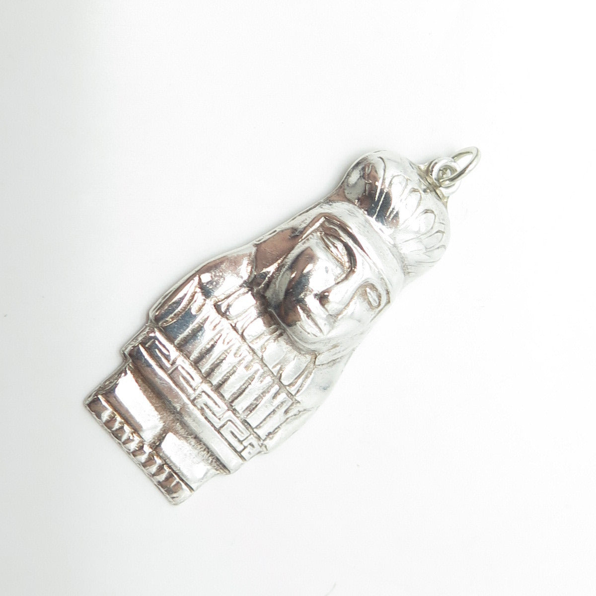 925 Sterling Silver Vintage FS Peru Tribal Goddess Pendant