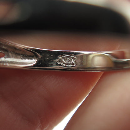925 Sterling Silver Faux Pearl & C Z Cocktail Ring Size 9