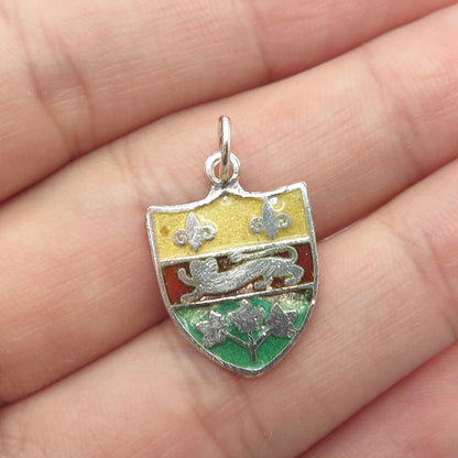 925 Sterling Silver Vintage Enamel Prince Edward Island Province Canada Pendant