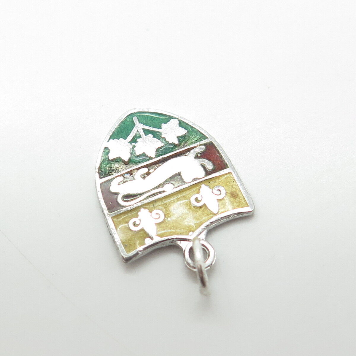 925 Sterling Silver Vintage Enamel Prince Edward Island Province Canada Pendant