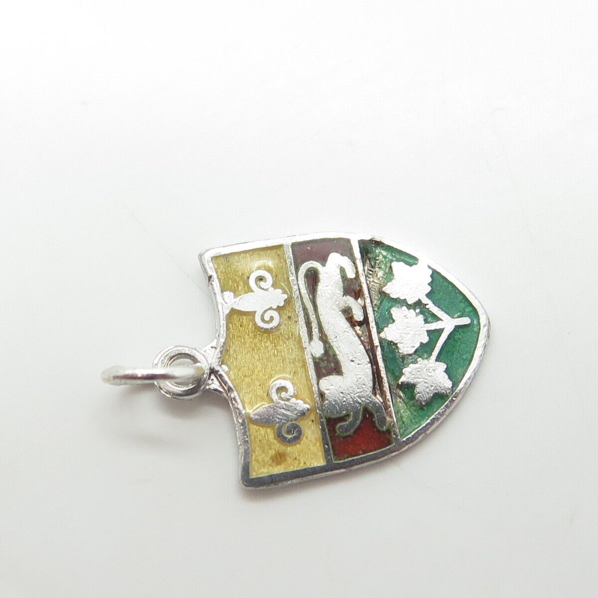 925 Sterling Silver Vintage Enamel Prince Edward Island Province Canada Pendant