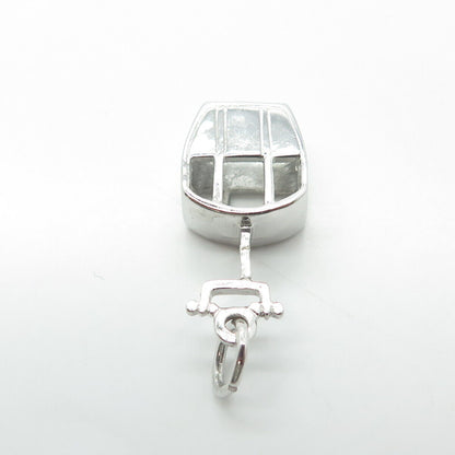 925 Sterling Silver Vintage Cable Car / Funicular Charm Pendant