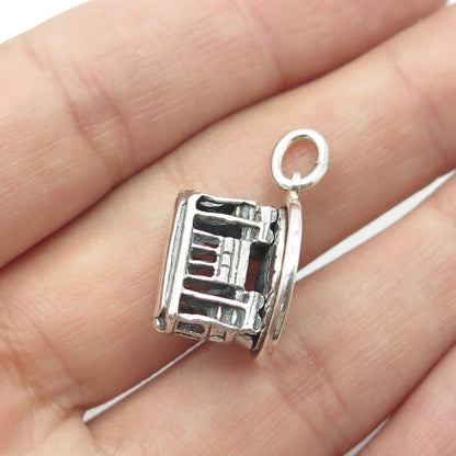 BELL TRADING POST 925 Sterling Silver Antique Art Deco SF Cable Car Pendant