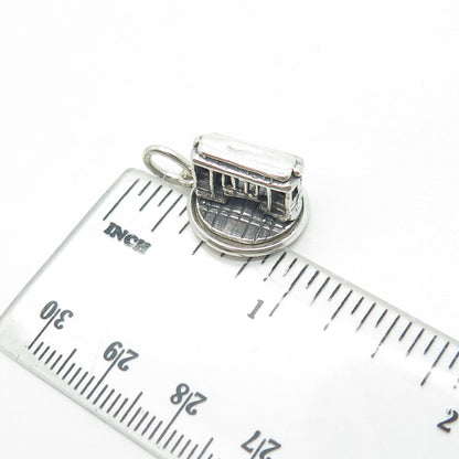 BELL TRADING POST 925 Sterling Silver Antique Art Deco SF Cable Car Pendant