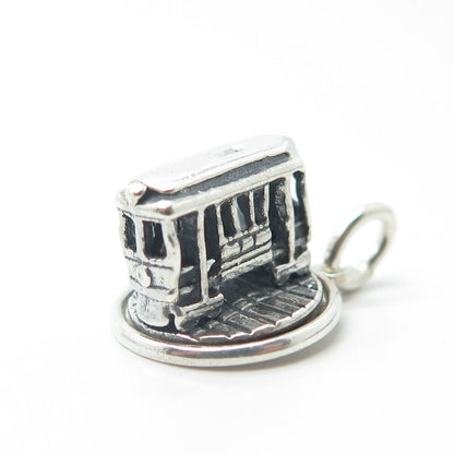 BELL TRADING POST 925 Sterling Silver Antique Art Deco SF Cable Car Pendant