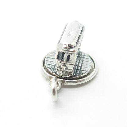 BELL TRADING POST 925 Sterling Silver Antique Art Deco SF Cable Car Pendant