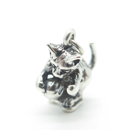 SUNWEST SILVER CO. Sterling Silver Vintage Southwestern Playing Dog Pendant