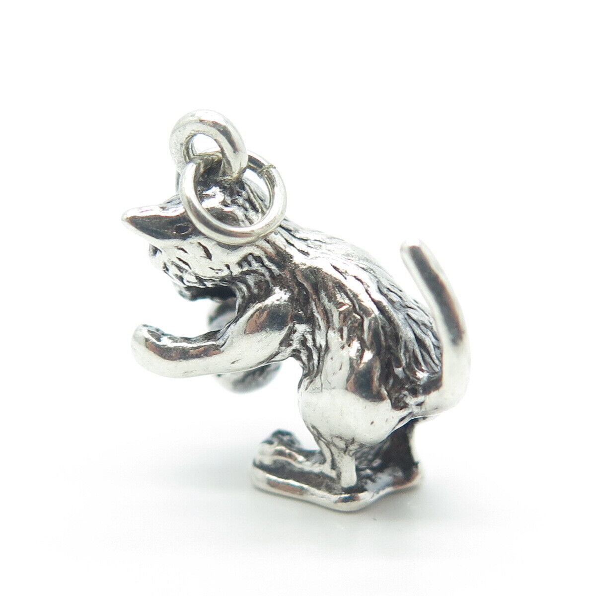 SUNWEST SILVER CO. Sterling Silver Vintage Southwestern Playing Dog Pendant