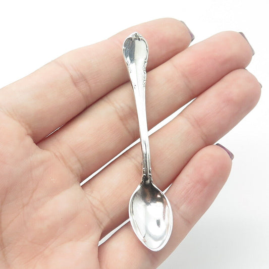 LUNT 925 Sterling Silver Antique Art Deco 1941 Modern Victorian Spoon Pin Brooch