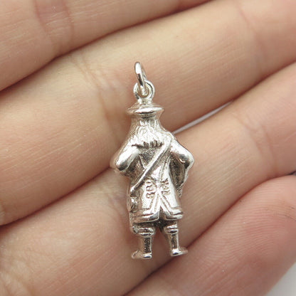 800 Silver Vintage KFK European King's Toast Charm Pendant