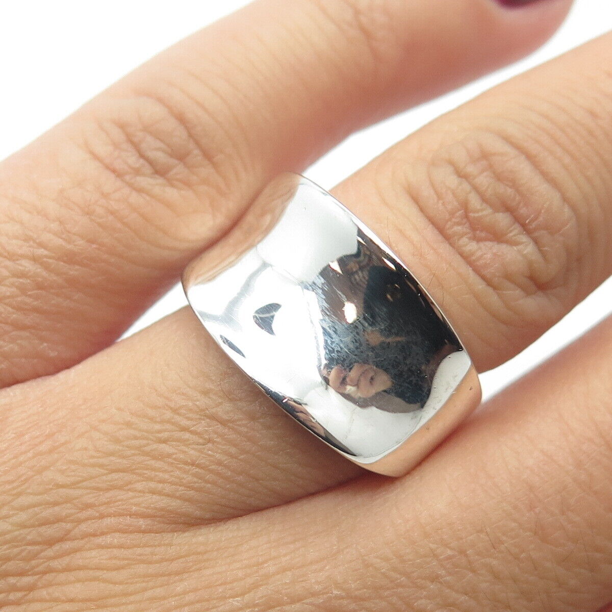925 Sterling Silver Modernist Ring Size 6