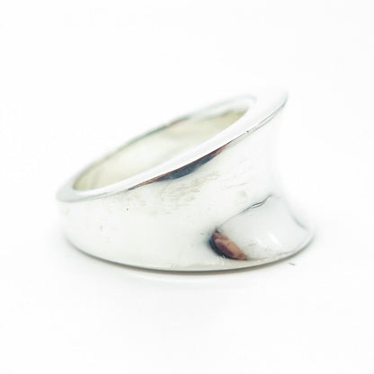 925 Sterling Silver Modernist Ring Size 6