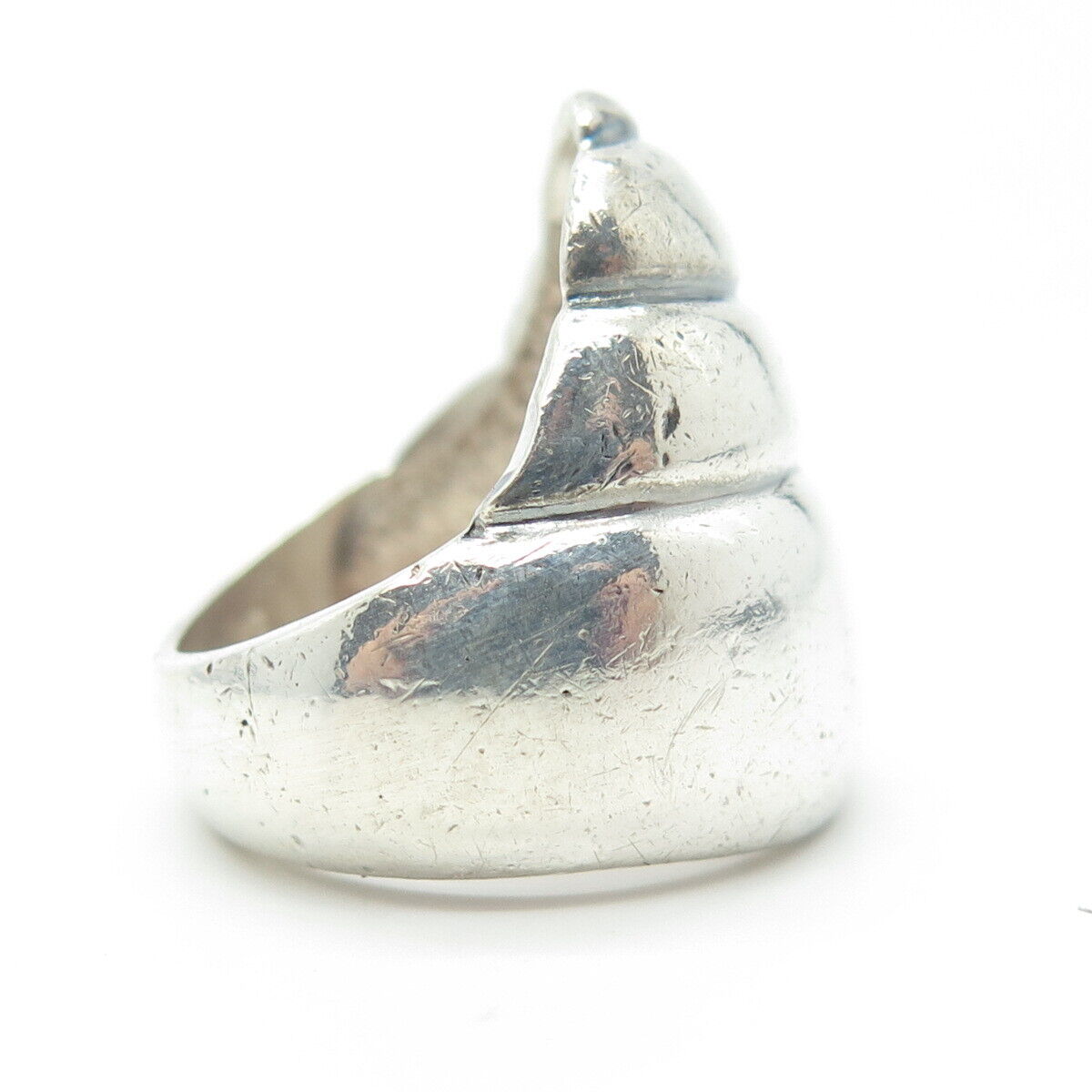 925 Sterling Silver Vintage Modernist Ring Size 5.75