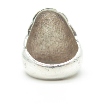 925 Sterling Silver Vintage Modernist Ring Size 5.75