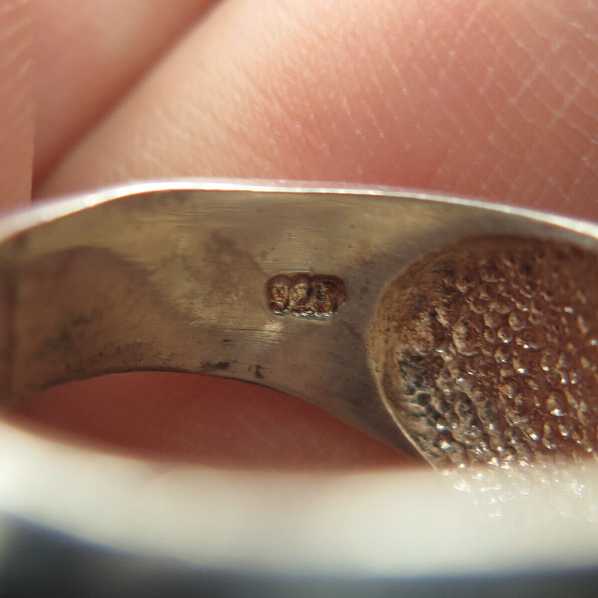 925 Sterling Silver Vintage Modernist Ring Size 5.75