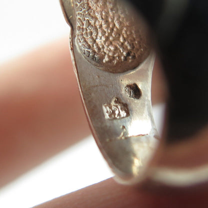 925 Sterling Silver Vintage Modernist Ring Size 5.75