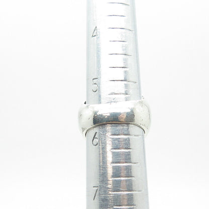 925 Sterling Silver Vintage Modernist Ring Size 5.75