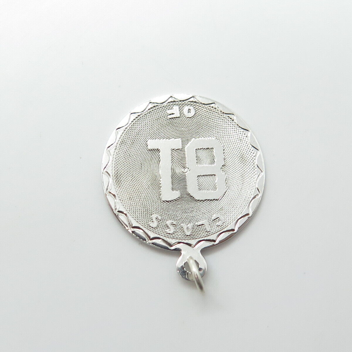 925 Sterling Silver Vintage "Class of 1981" Round Charm Pendant