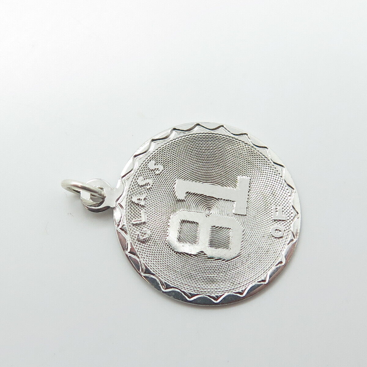 925 Sterling Silver Vintage "Class of 1981" Round Charm Pendant