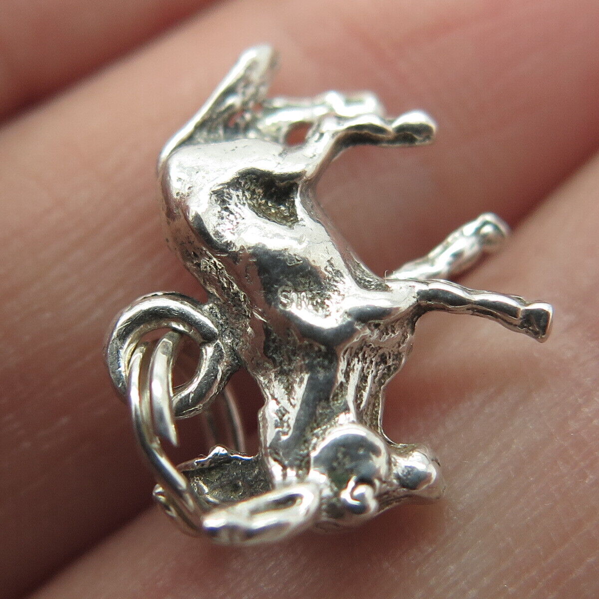 925 Sterling Silver Vintage Dinkey 3D Charm Pendant