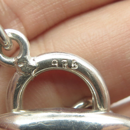 925 Sterling Silver Real Amethyst Multi-Link Bracelet 6.75"