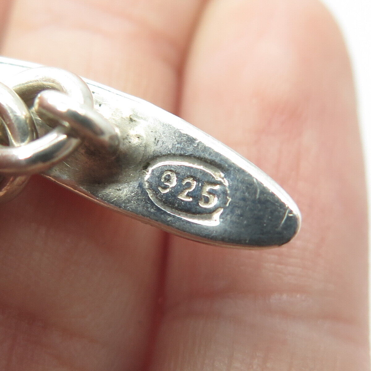 925 Sterling Silver Real Amethyst Multi-Link Bracelet 6.75"