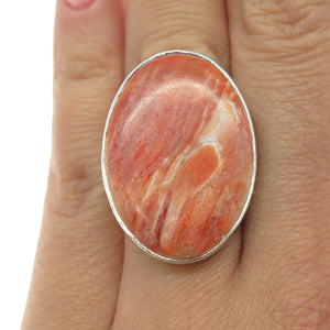 950 Silver Vintage Real Picture Jasper Gemstone Ring Size 6.75