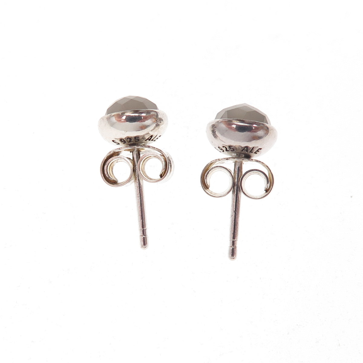 Pandora Sterling Silver Real Gray Moonstone June Birthday Blooms Stud Earrings