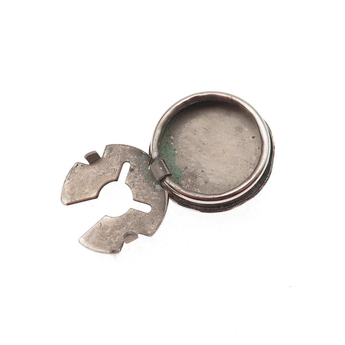 Old Pawn Sterling Silver Vintage Southwestern Floral Concho Tribal Clip Button