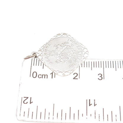 CREA 925 Sterling Silver Vintage Bermuda Coat of Arms Charm Pendant