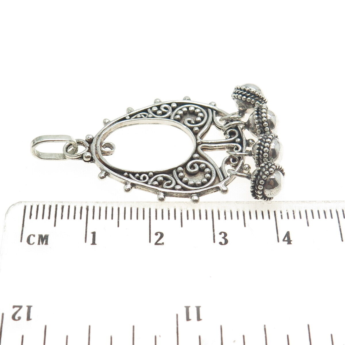 925 Sterling Silver Vintage Ethnic Pendant